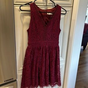 Altar’d State Size S lace burgundy dress